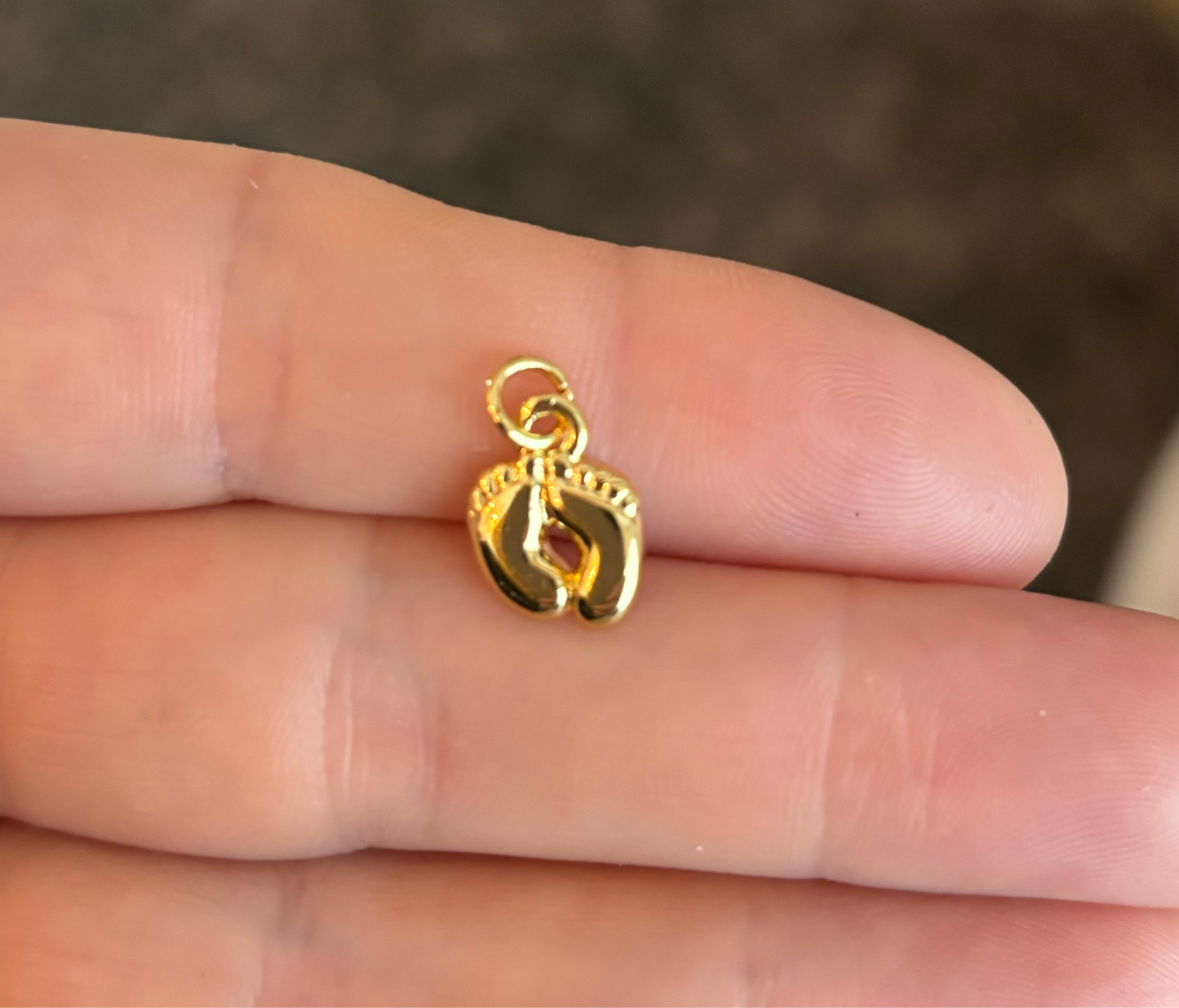 Gold Plated Baby Feet 15mm x 9.5mm