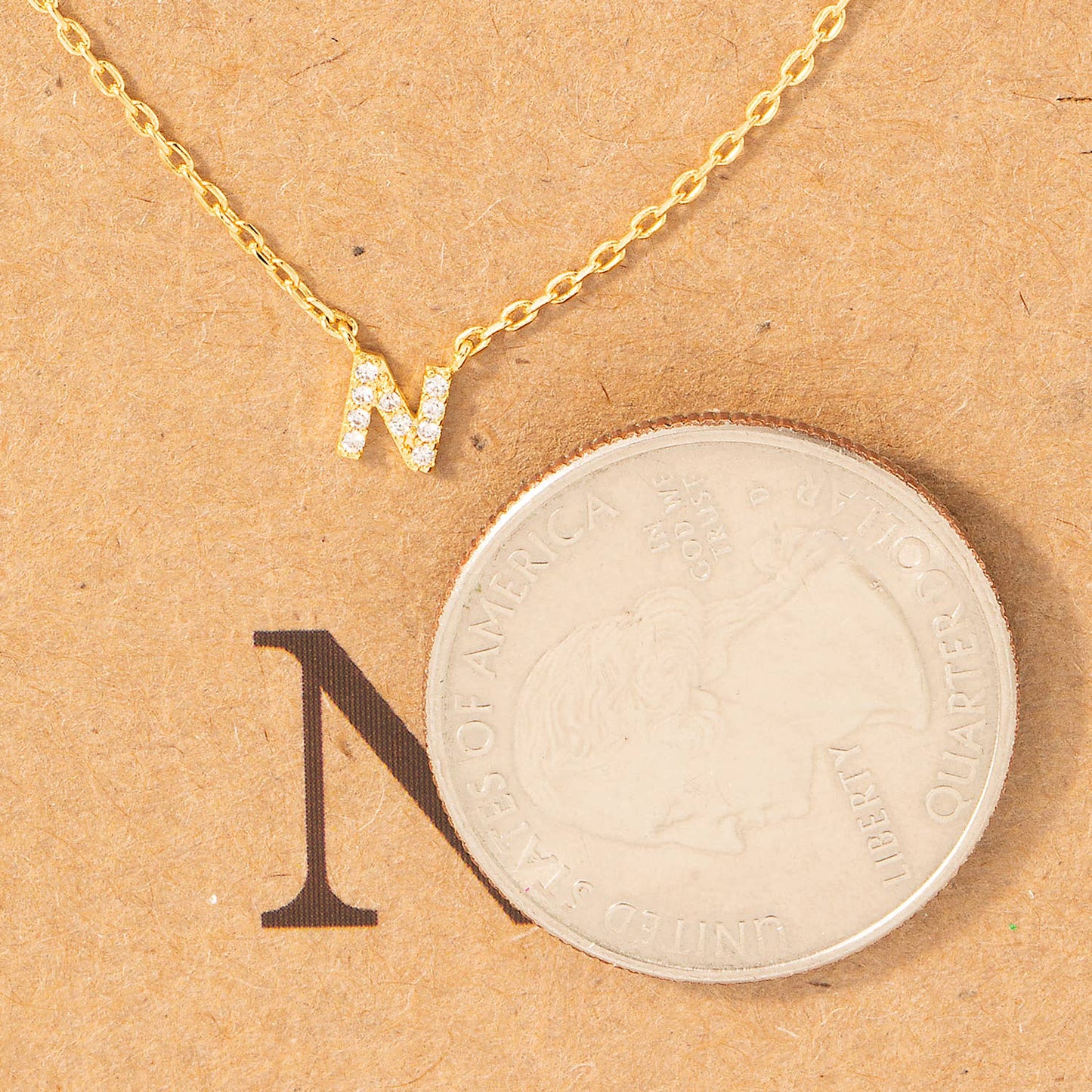 Mini Initial N Necklace