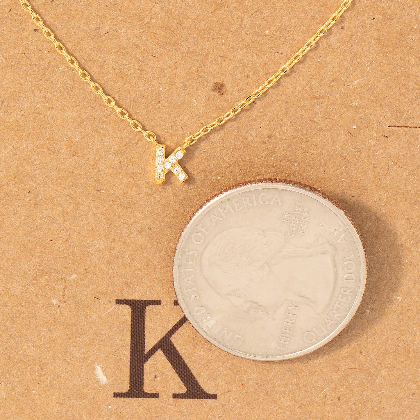 Mini Initial K Necklace