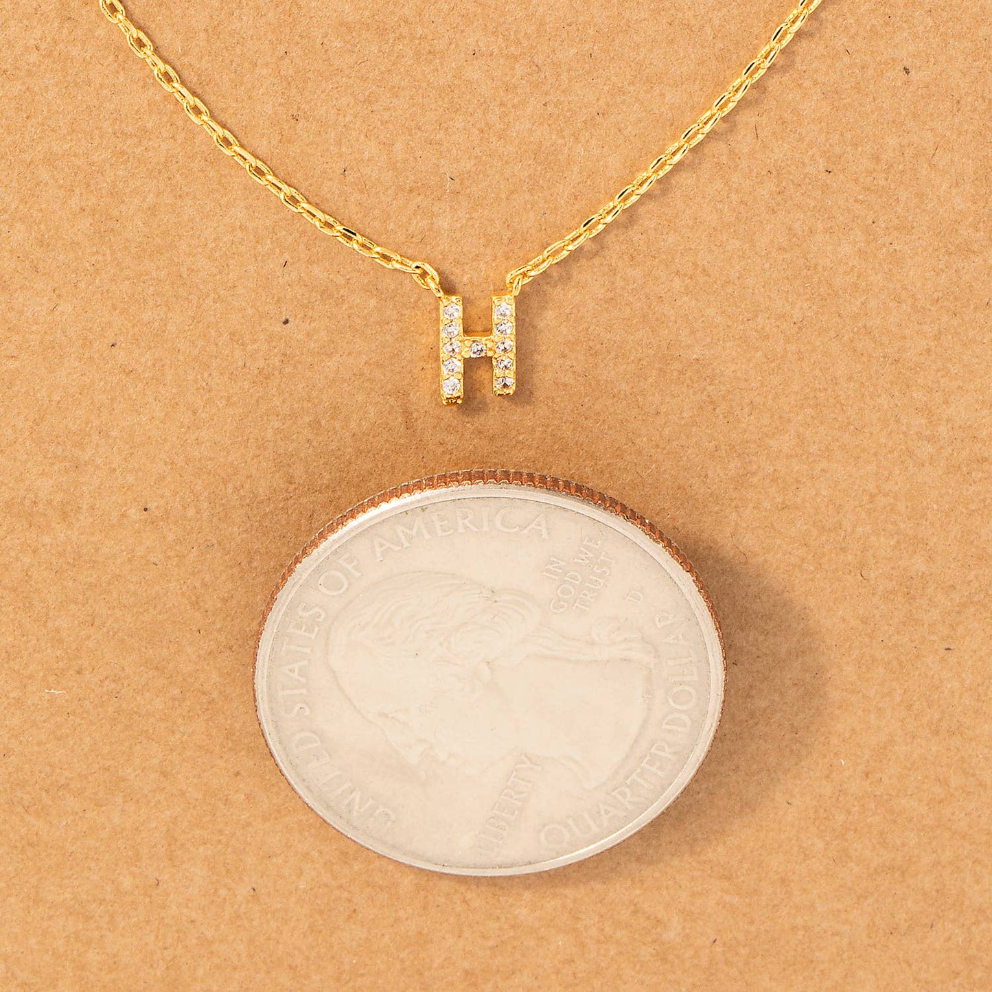 Mini Initial H Necklace
