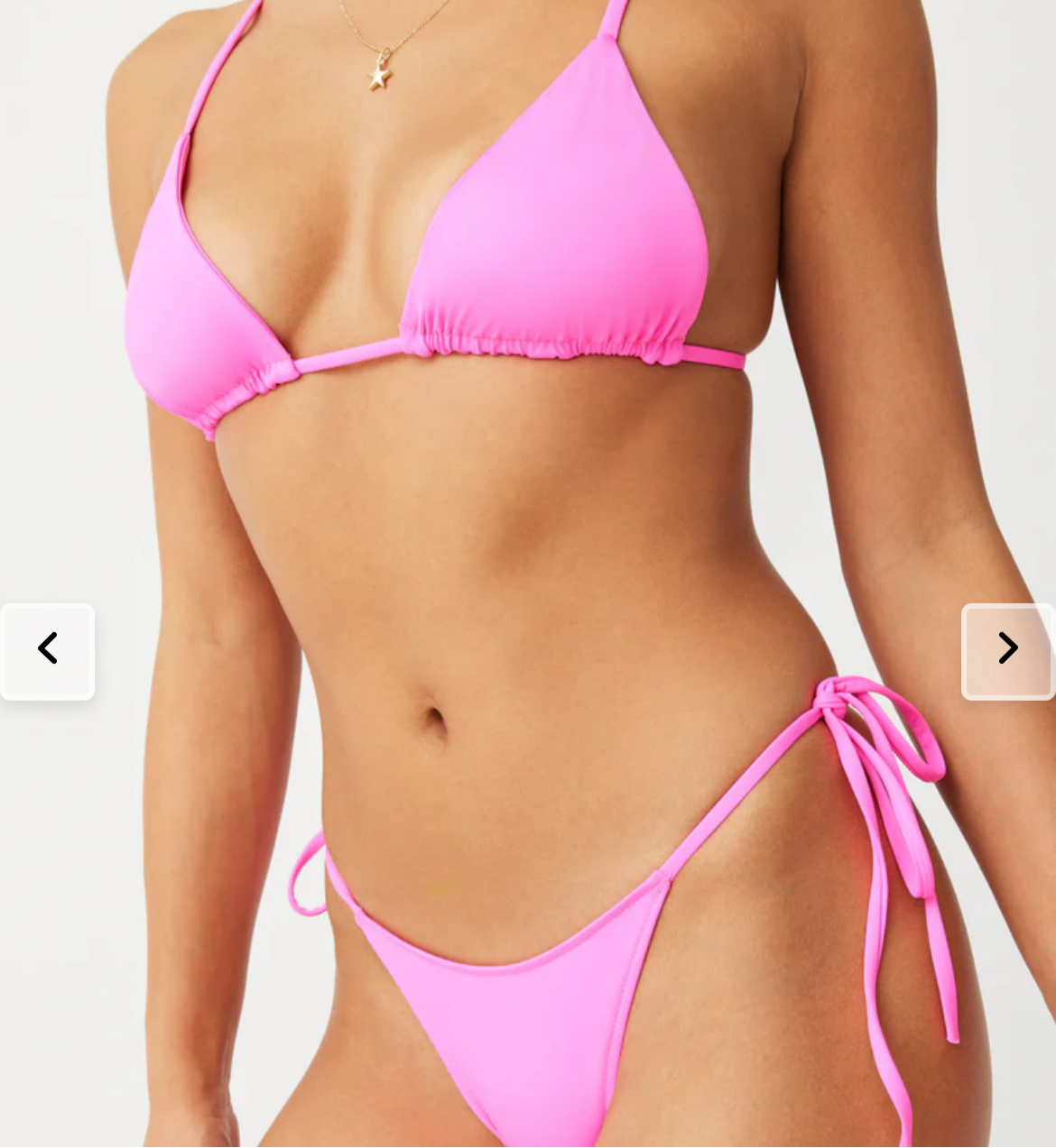 NICK TRIANGLE HALTER BIKINI TOP - SCARLET STRIPE