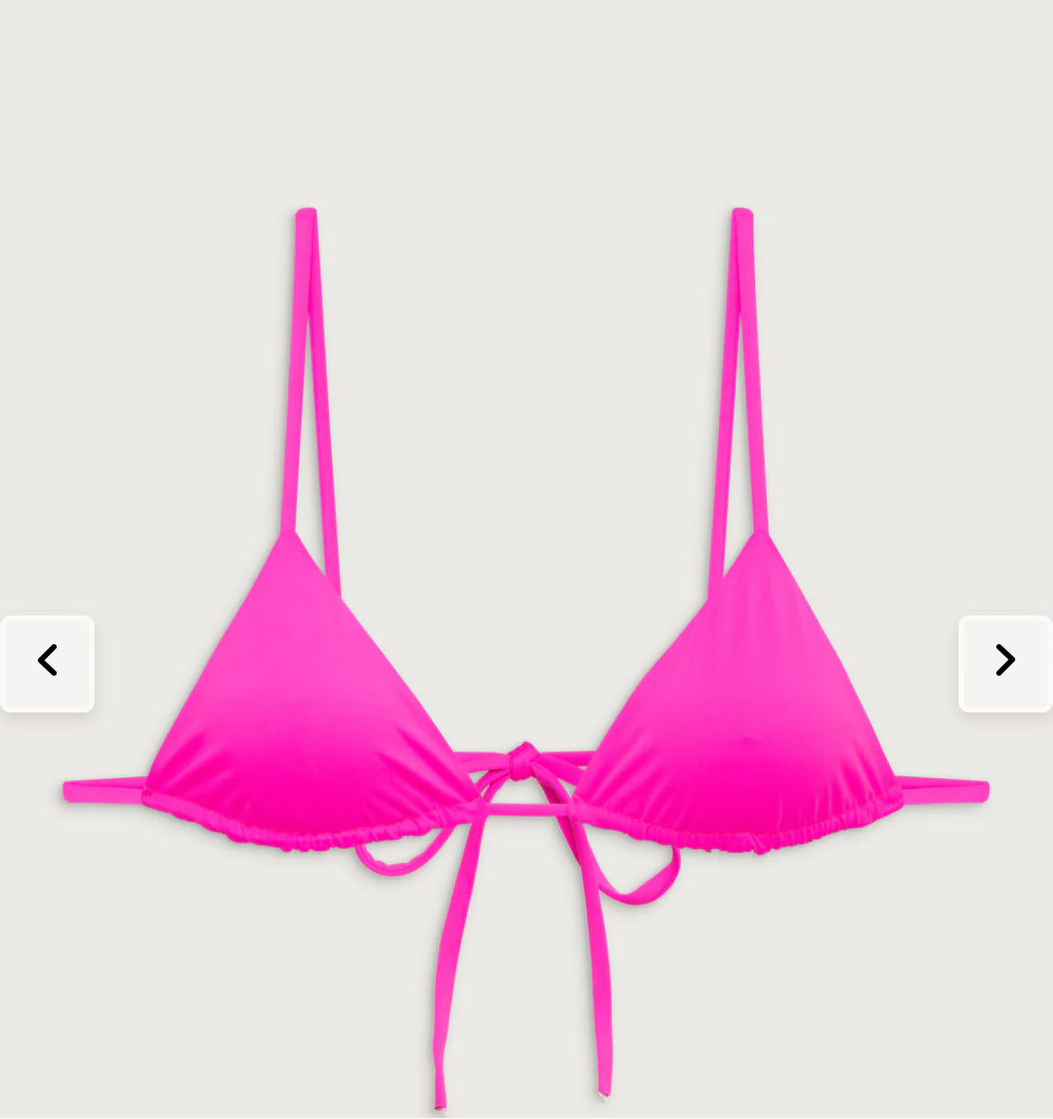 NICK TRIANGLE HALTER BIKINI TOP - SCARLET STRIPE