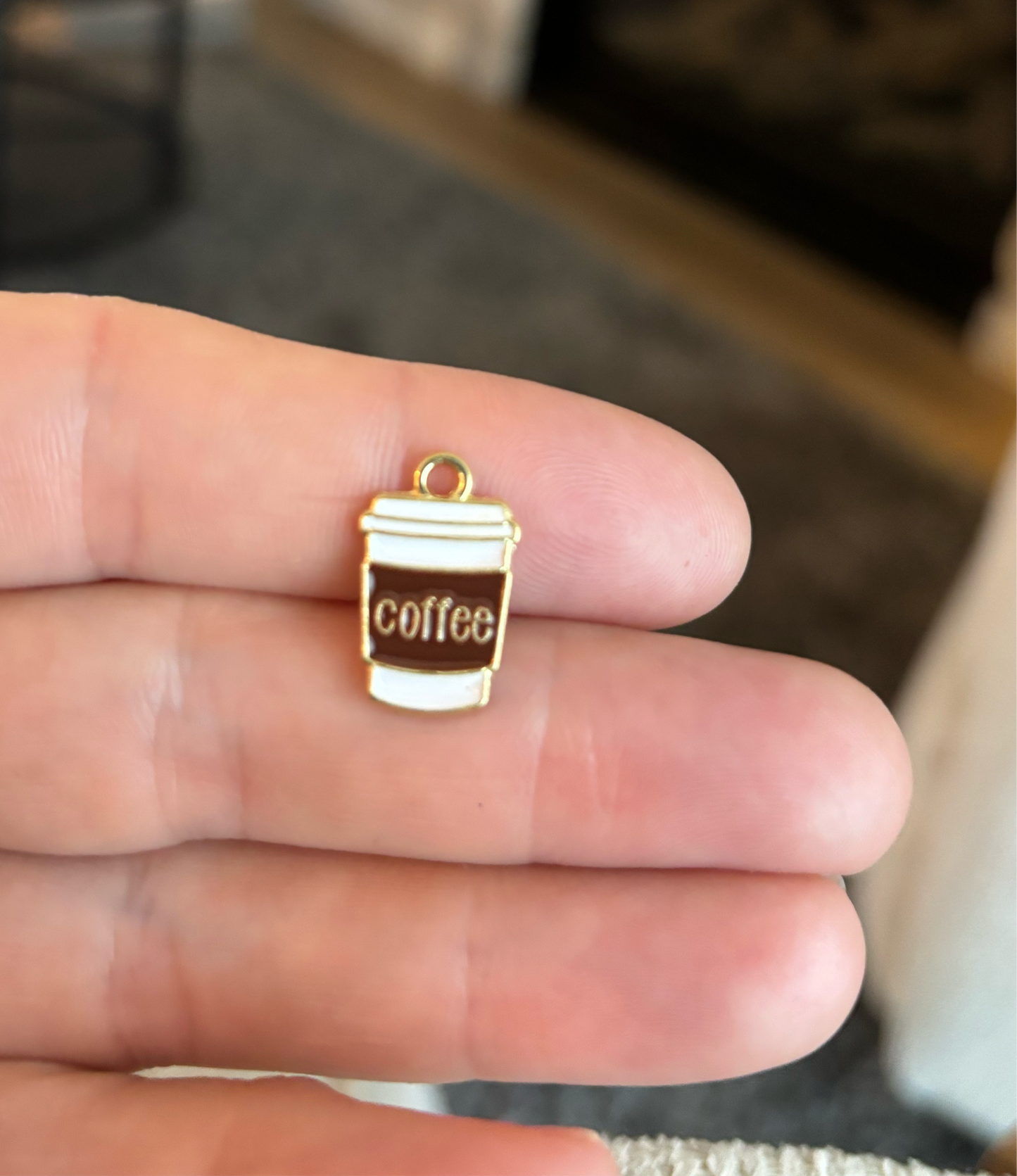 " COFFEE " Enamel 18mm x 11mm