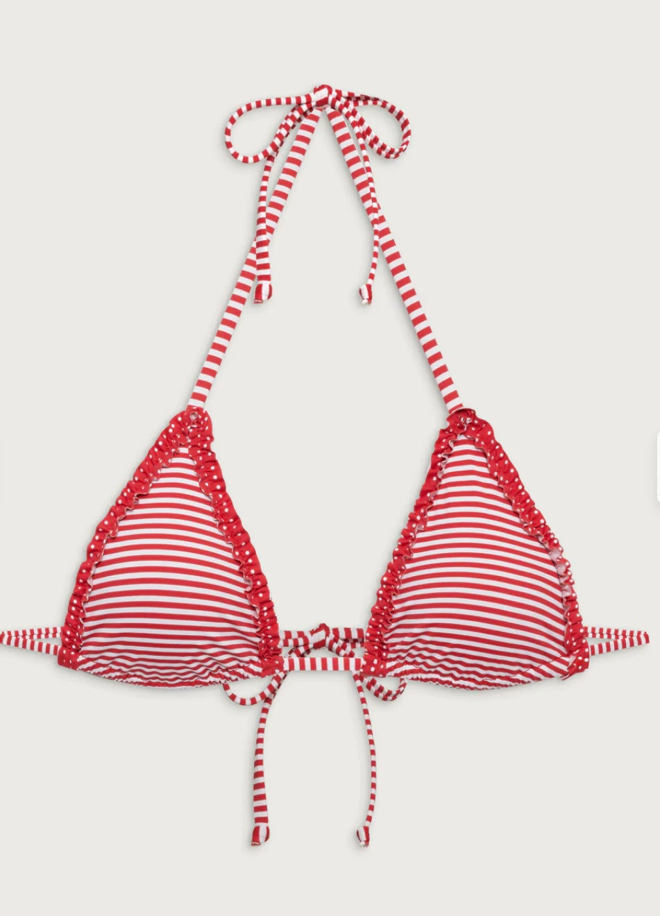 Nick Triangle Halter Bikini Top - Scarlet Stripe - Premium from Frankie’s - Just $0! Shop now at Bri en Lyle Boutique