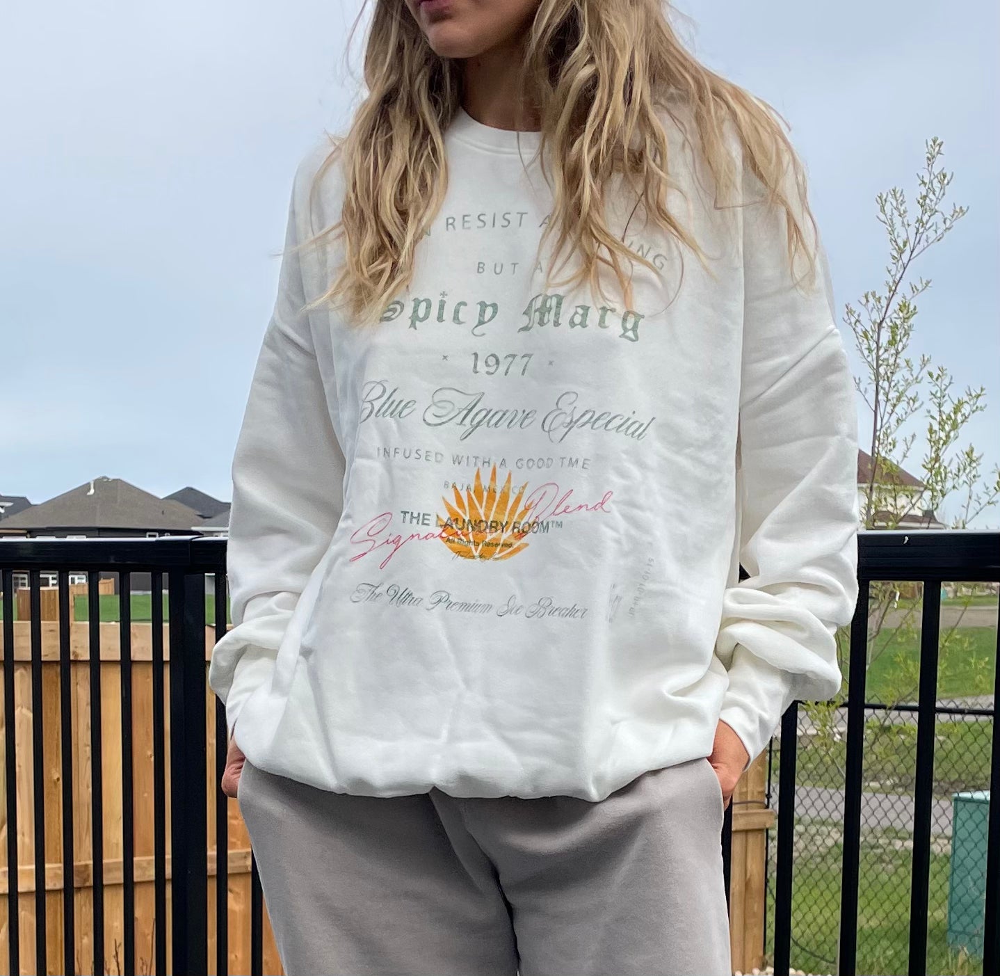 CAN'T RESIST A SPICY MARG CREW - WHITE