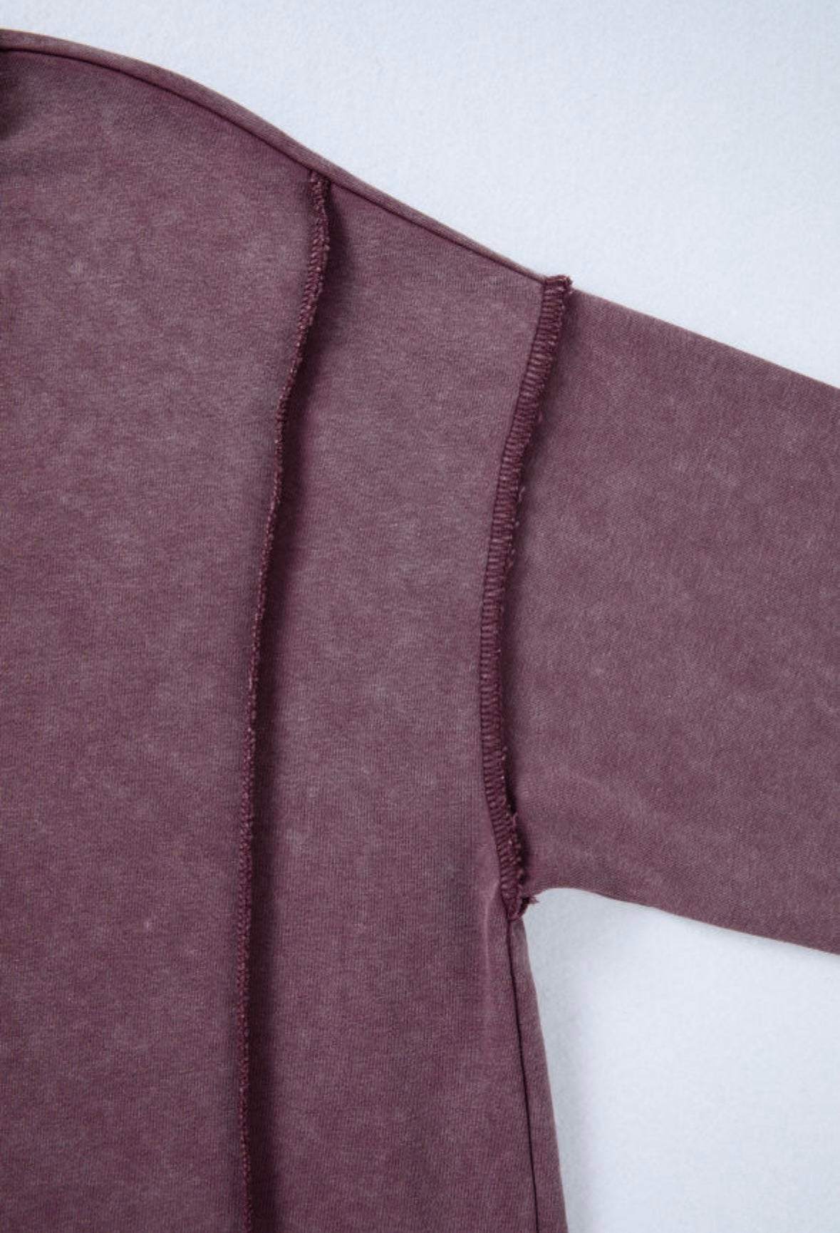 JANICE RED EXPOSED SEAM SWEATSHIRT