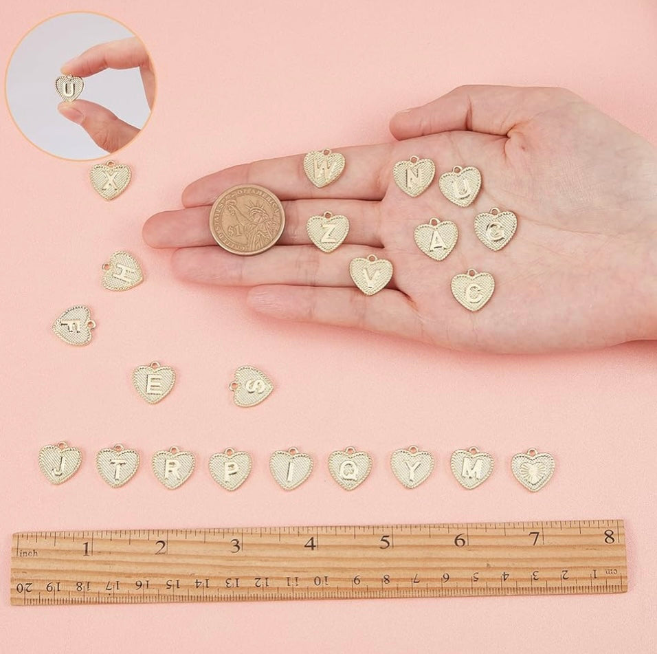 18K Gold plated Heart Initial