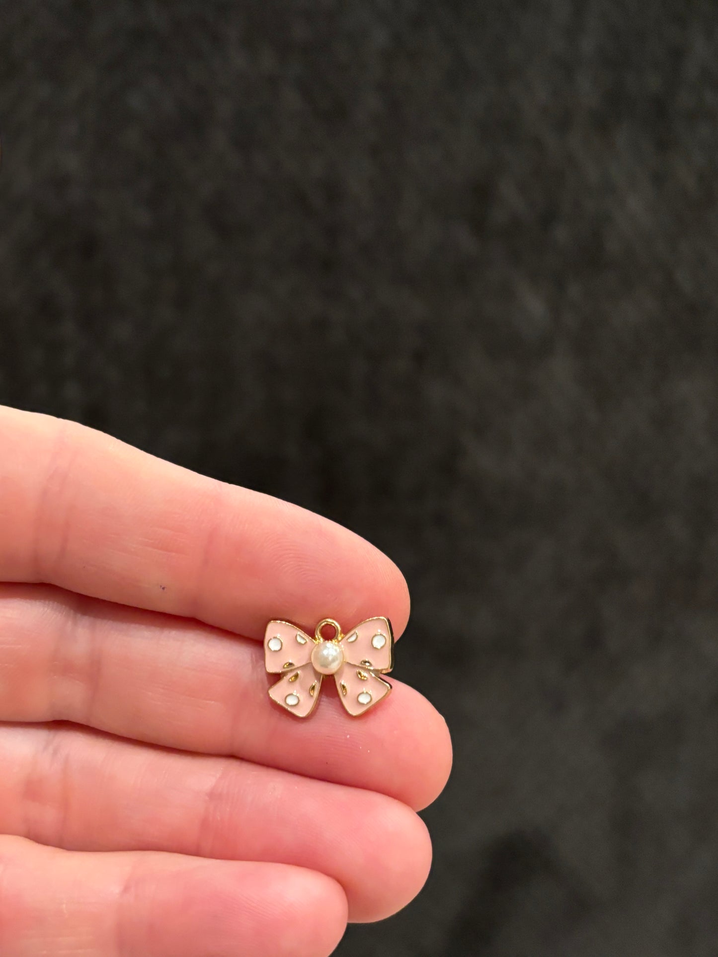 Pink Bow with Pearl center