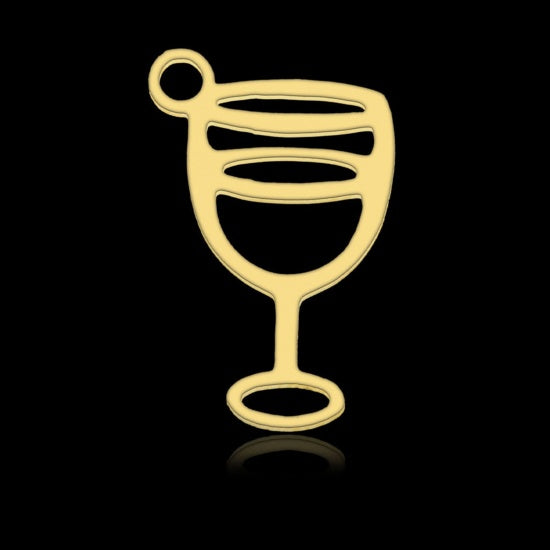 Gold Plated Wine Glass