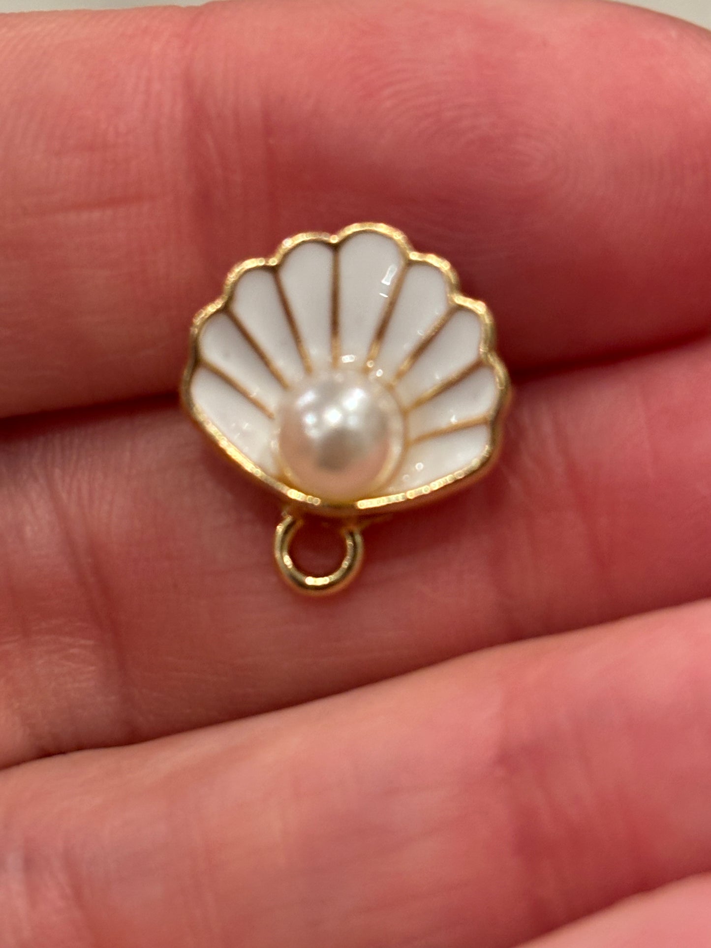 Gold Plated White Shell