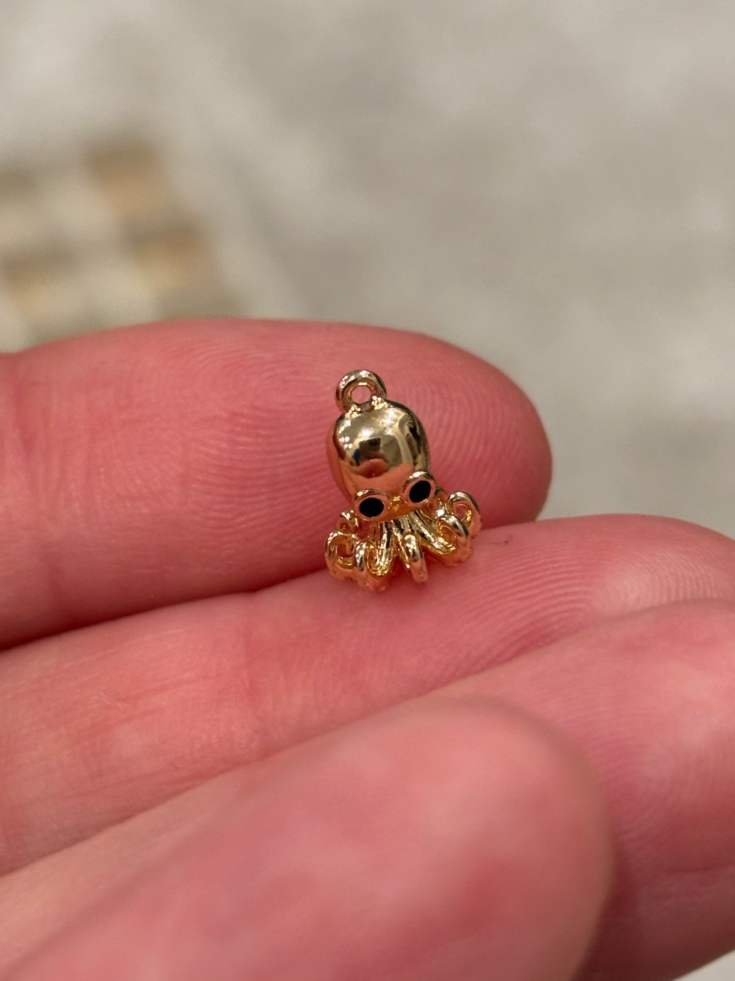 18K Real Gold Plated Octopus 3D