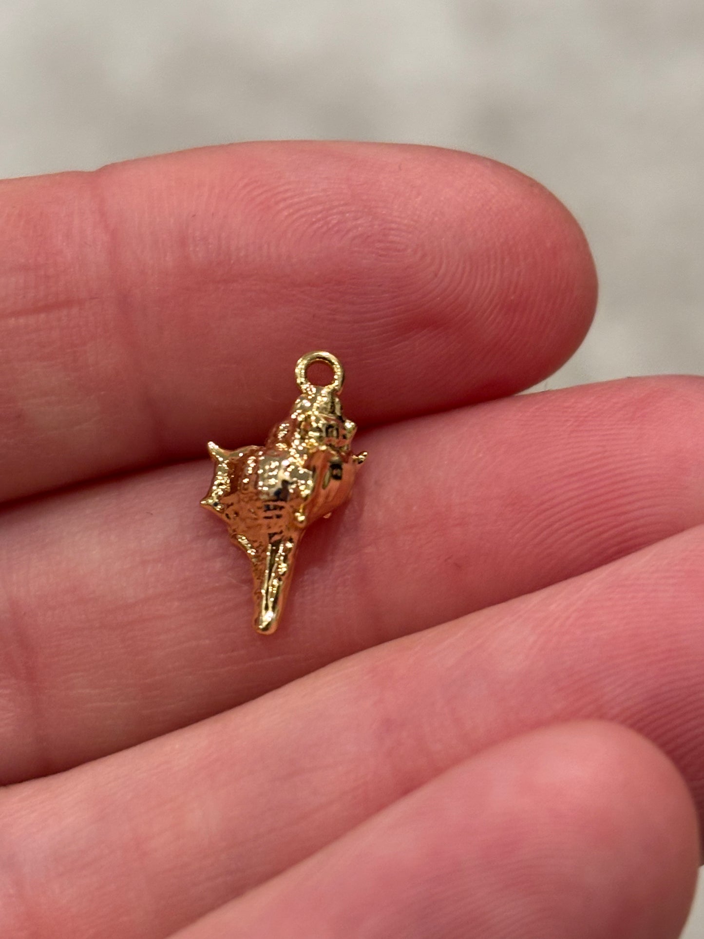 18K Gold Plated Conch/ Sea Snail 3D
