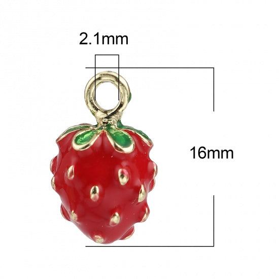 Strawberry Fruit Gold Plated