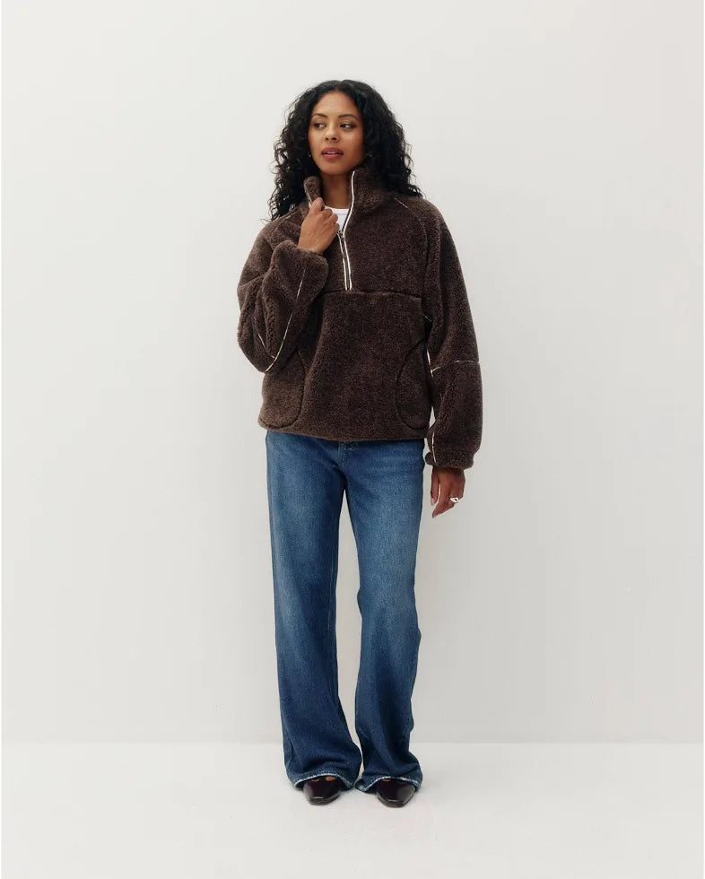 KUWALLA LEATHERLINE SHERPA HALFZIP