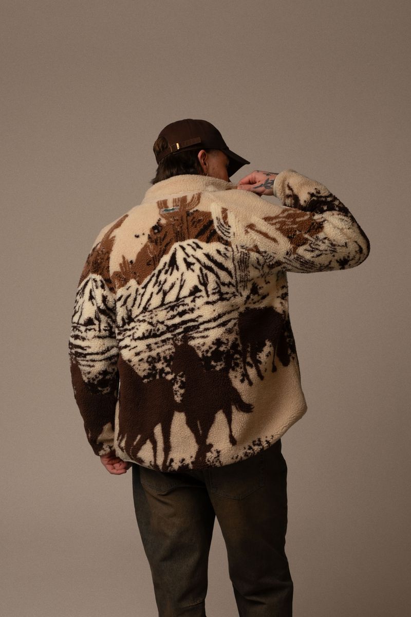KUWALLA SHERPA ZIP UP JACKETS