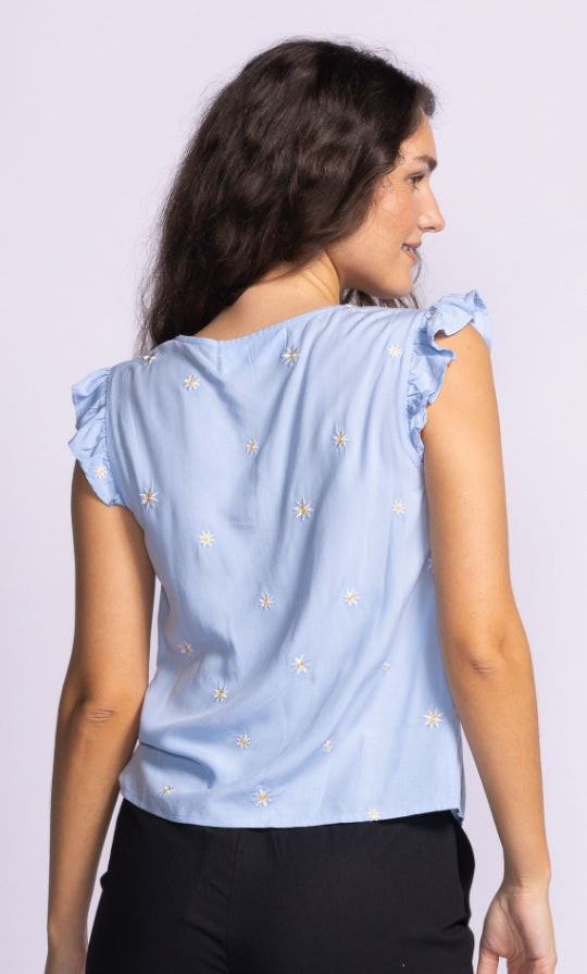 HEATHER TOP - BLUE
