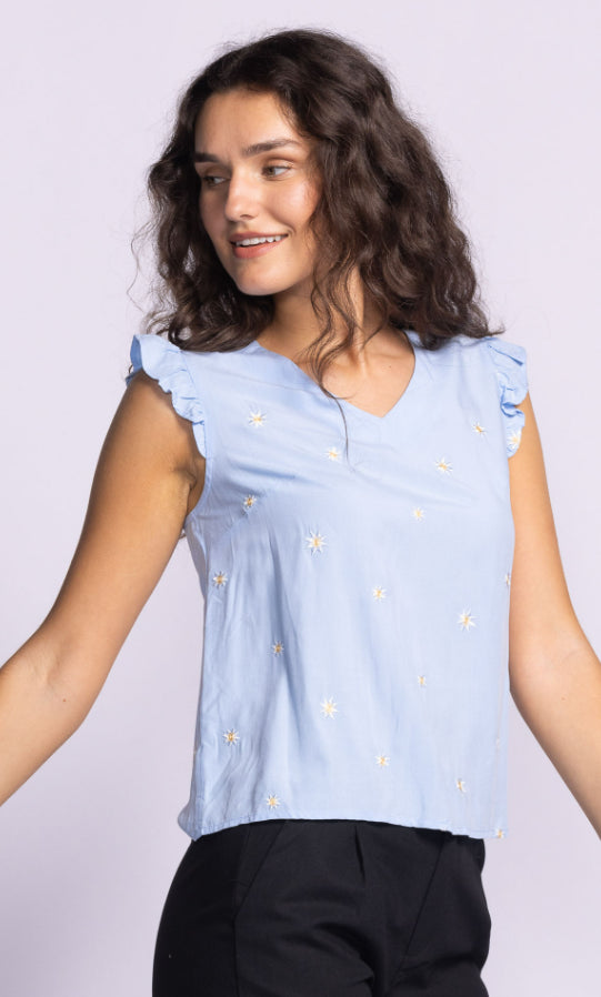 HEATHER TOP - BLUE
