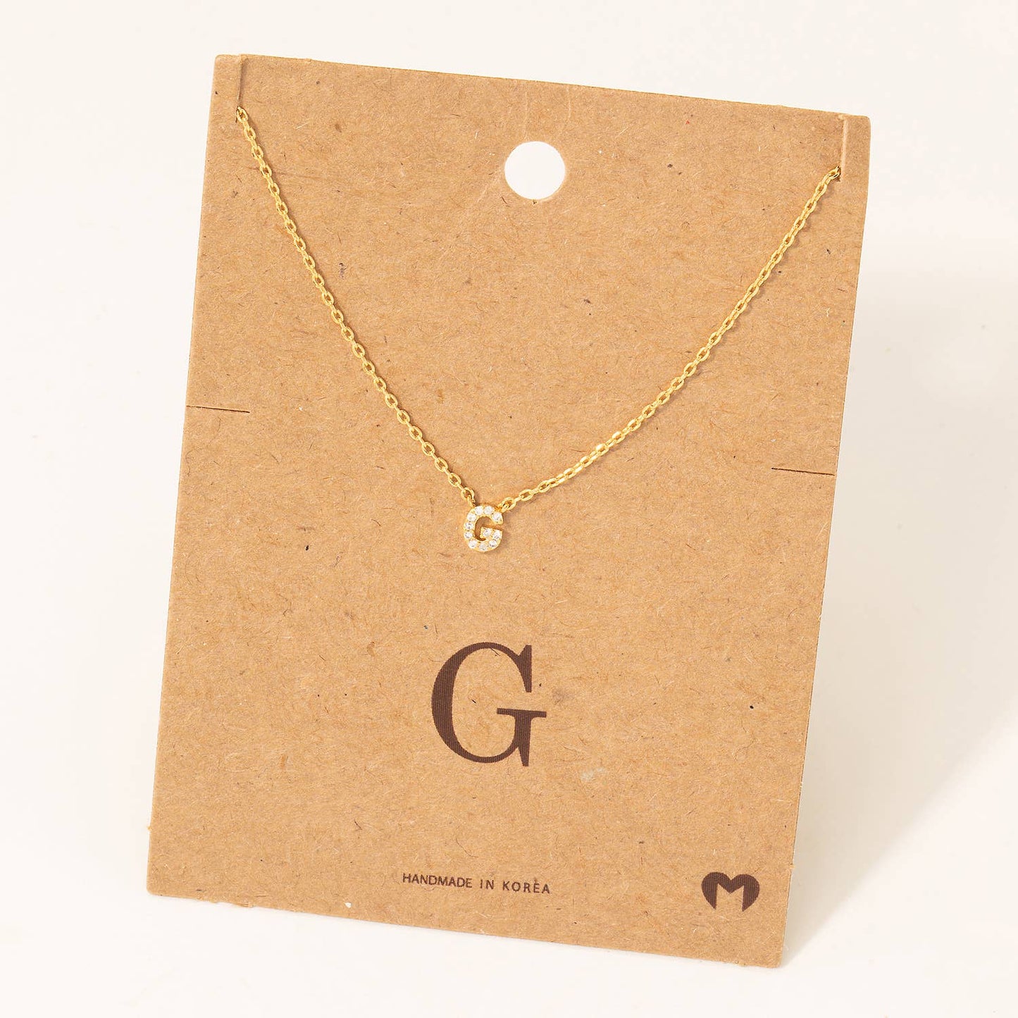 Mini Initial G Necklace