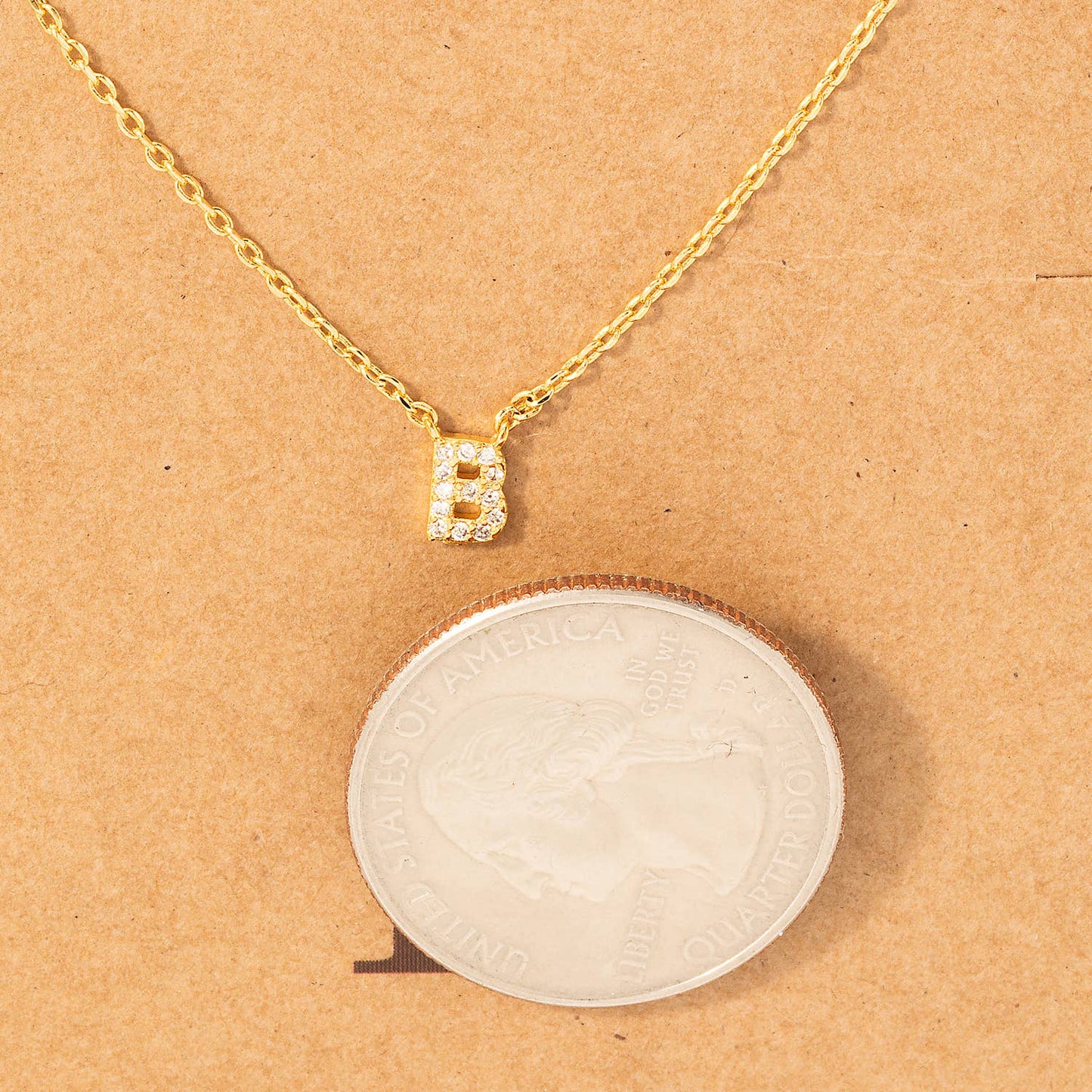 Mini Initial B Necklace