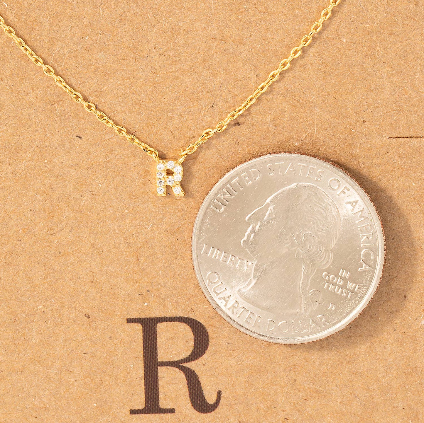 Mini Initial R Necklace