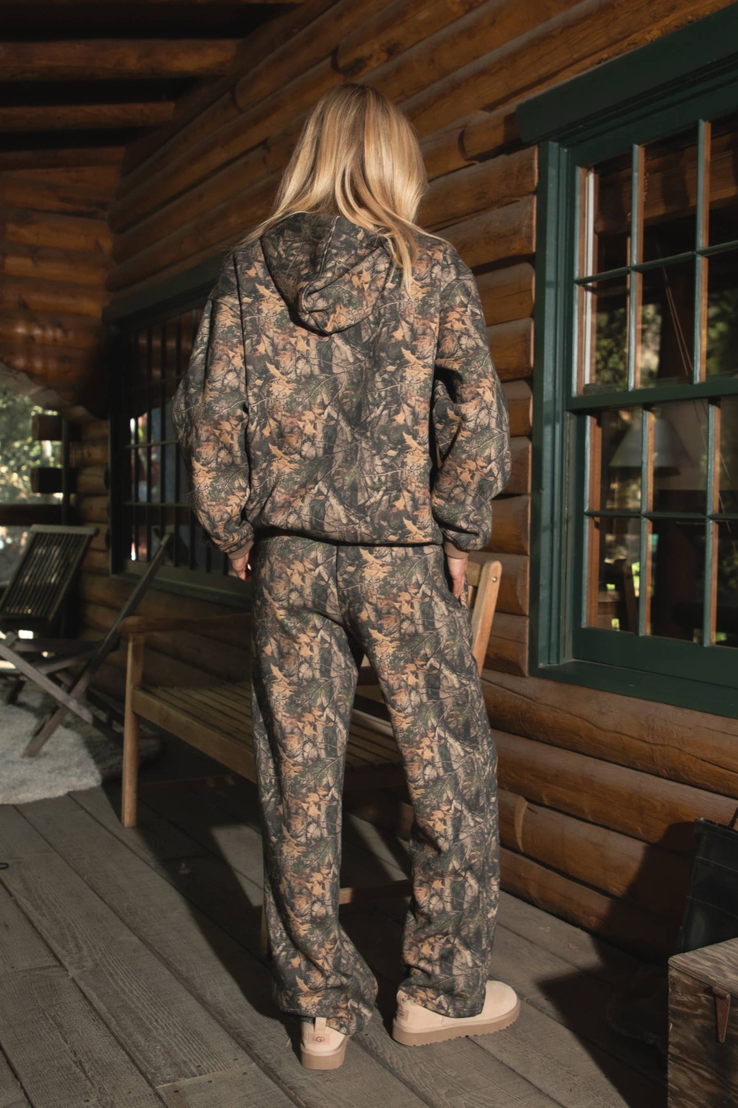 BAYOU Dark Woodland Camo Lounge Fleece Sweatpants