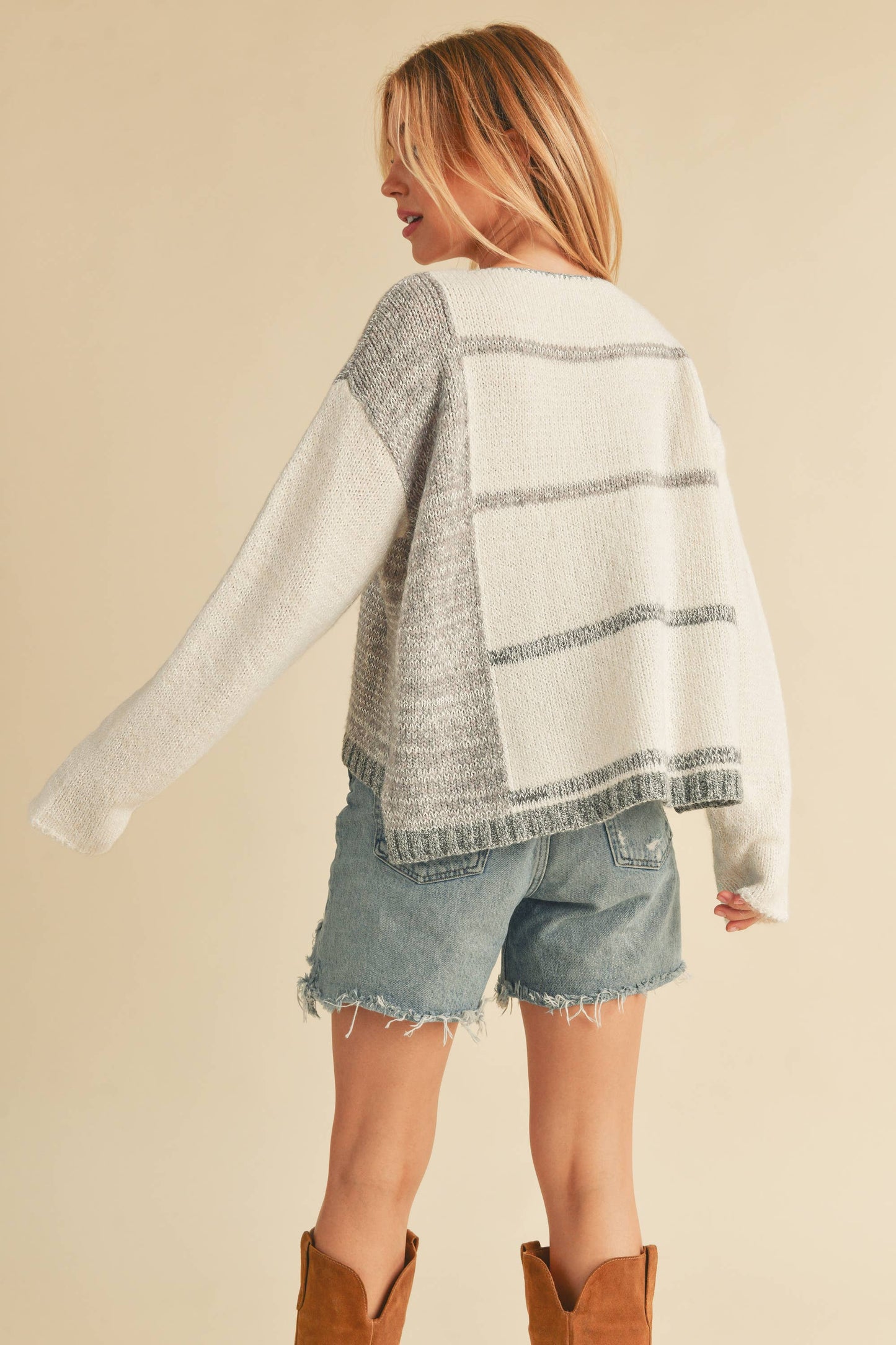 Mona Knit Stripe Pullover Sweater