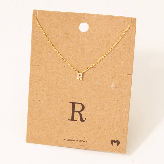 Mini Initial R Necklace