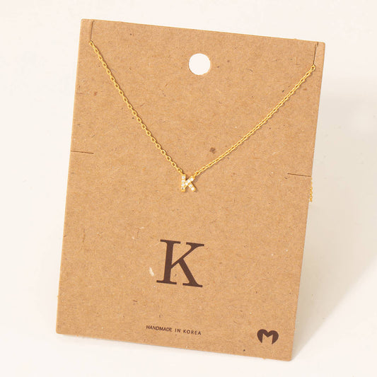 Mini Initial K Necklace