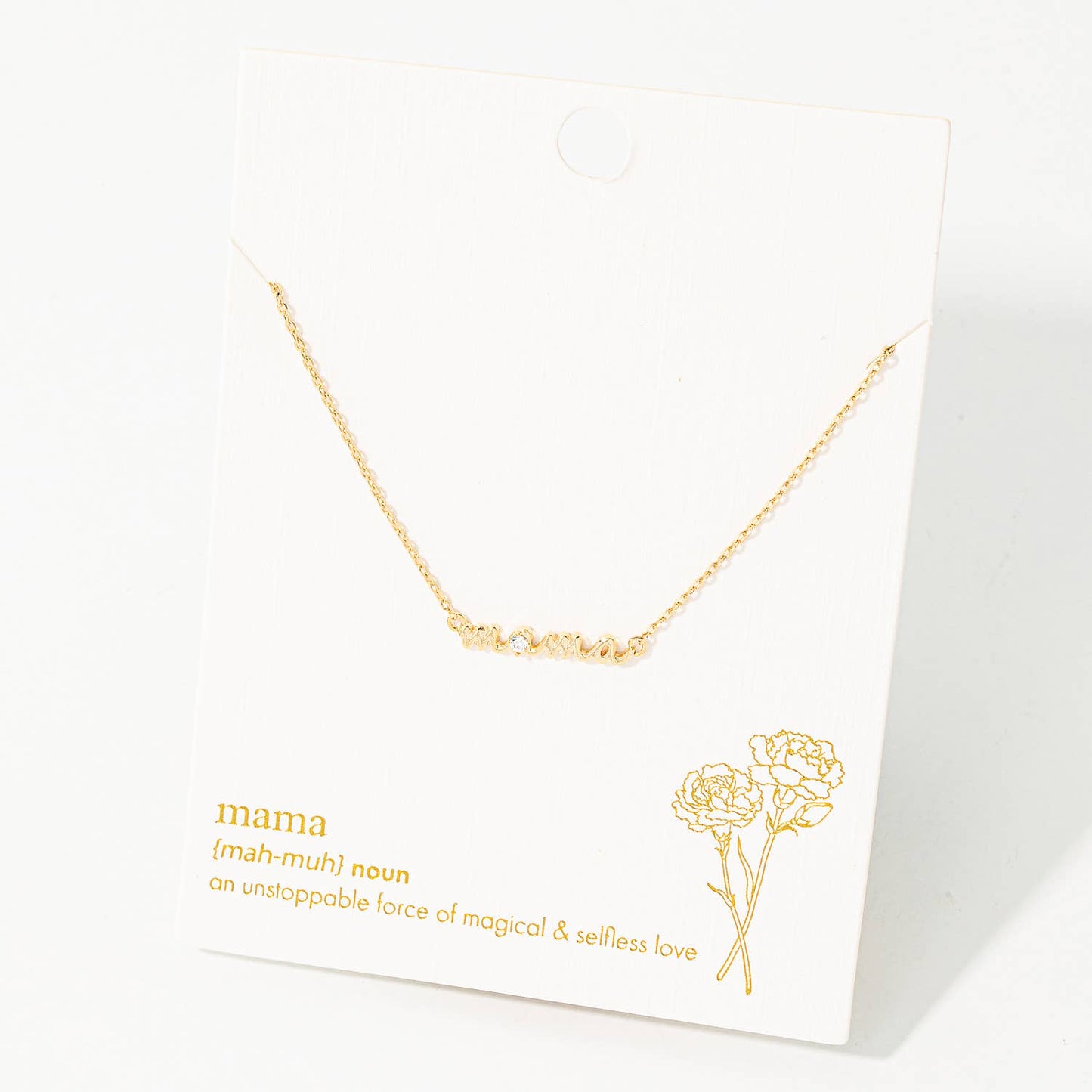 Handwritten Mama Charm Necklace