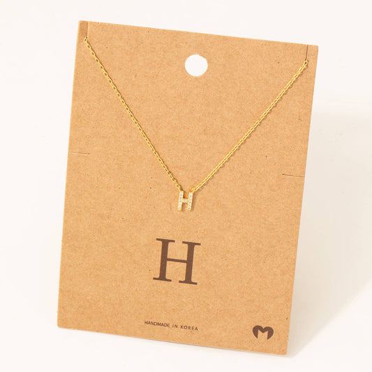 Mini Initial H Necklace