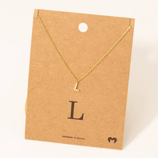 Mini Initial L Necklace