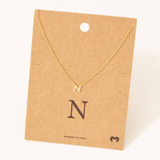 Mini Initial N Necklace