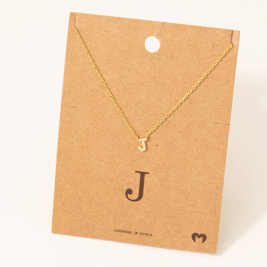 Mini Initial J Necklace