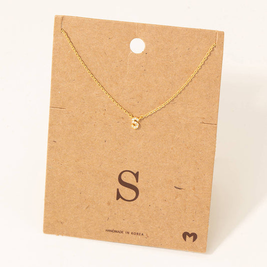 Mini Initial S Necklace