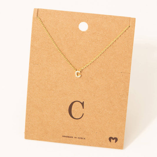 Mini Initial C Necklace