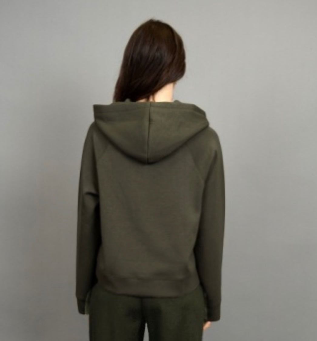 Pristine Soft Knit Raglan Hoodie - OLIVE KNIGHT