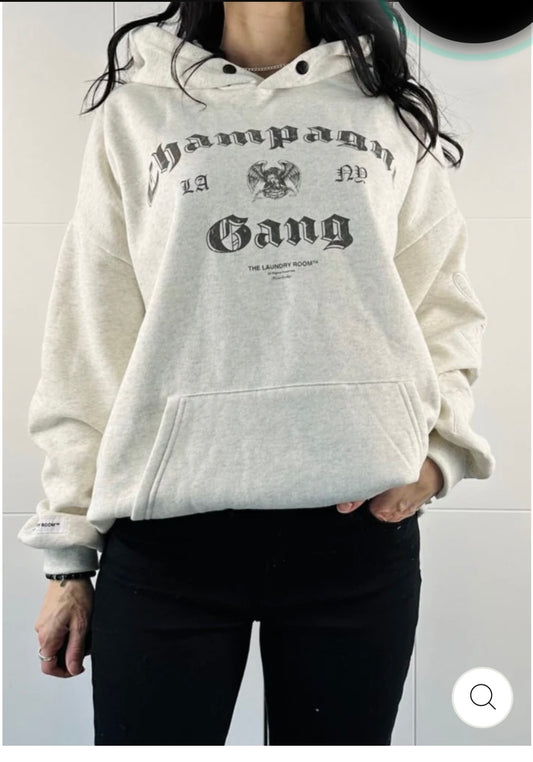 Champagne Gang - Hideout Hoodie - Pebble Heather