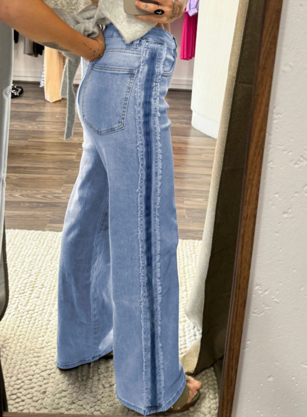 BEAU FRAYED STRIPE JEAN