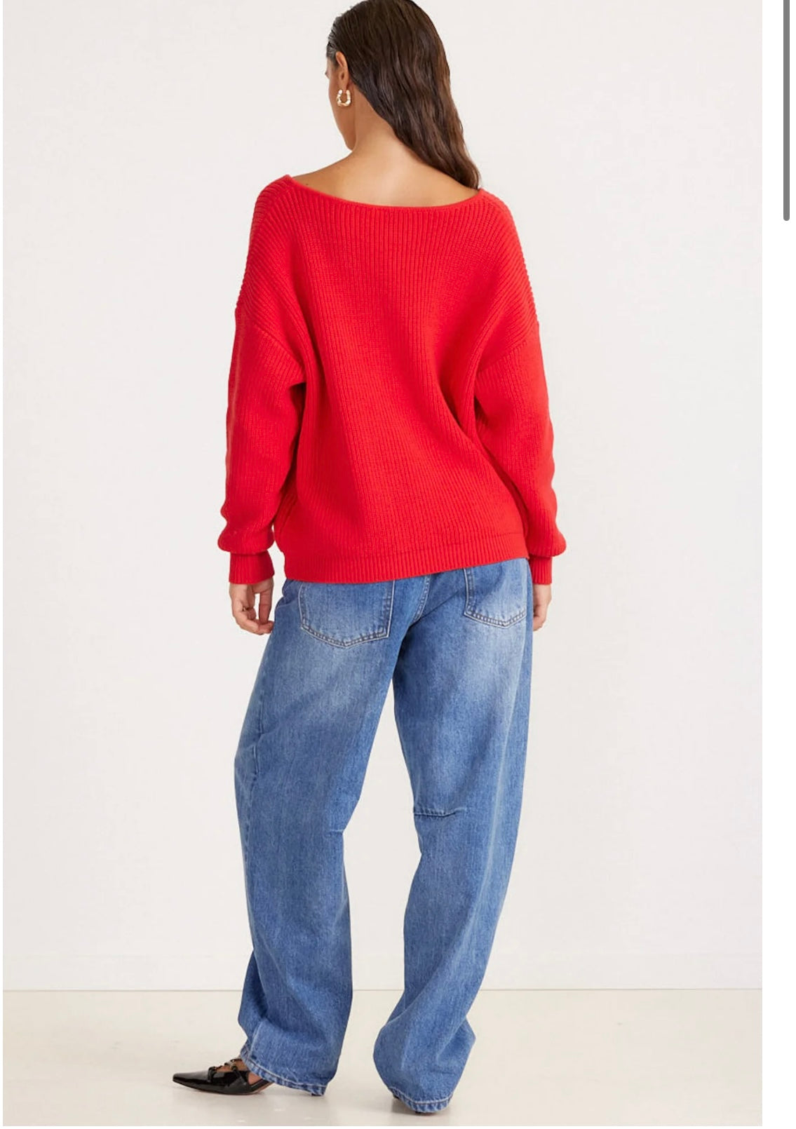 ADAMS OVERSIZED JUMPER - CHERRY