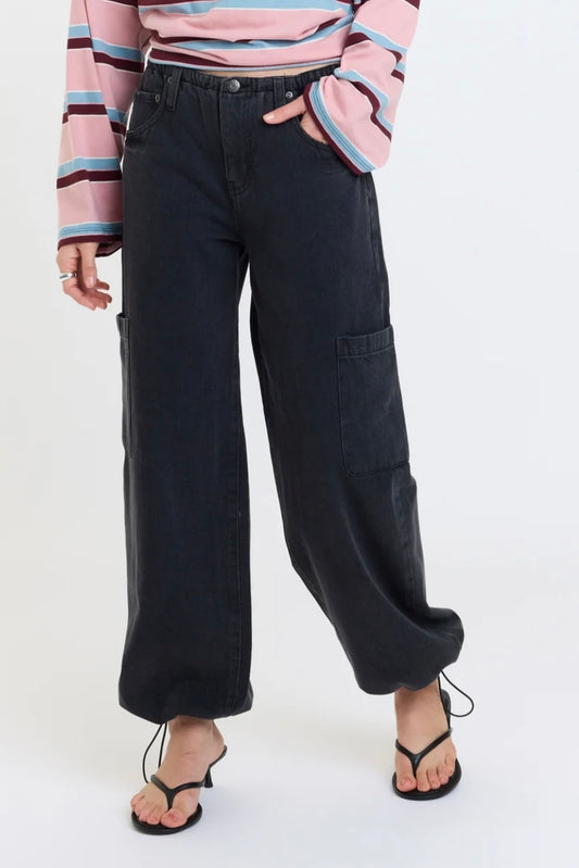 MIRAGE MID RISE CARGO HAREM IN ECLIPSE