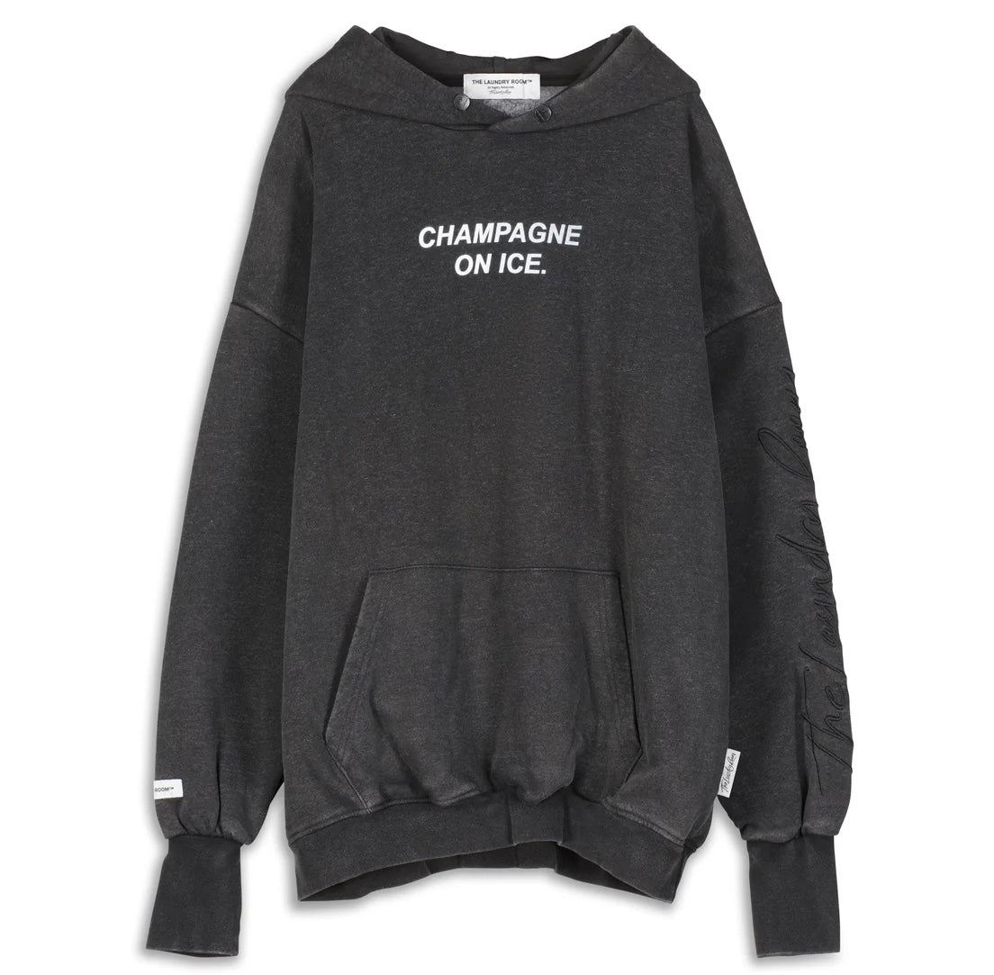 Champagne On Ice - Hideout Hoodie - Black Snow