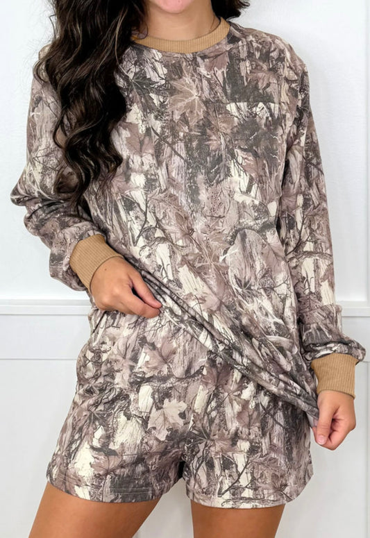 KIMMY CAMO SHORT SET