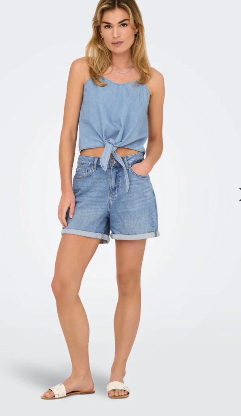 JOSEPHINE STRETCH DENIM SHORTS