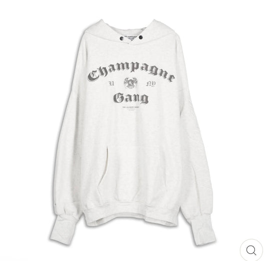 CHAMPAGE GANG HOODIE - PEBBLE HEATHER