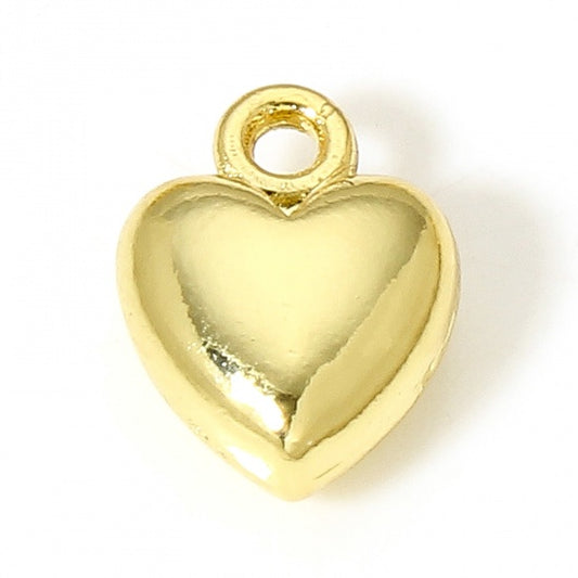 18K Real Gold Plated Heart 3D