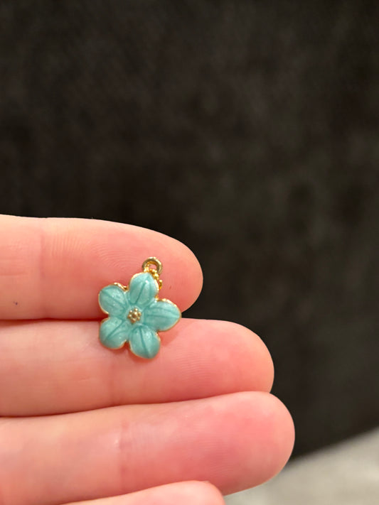 Blue flower Charm