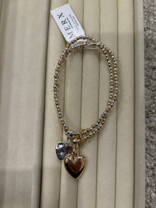 Double heart bracelet