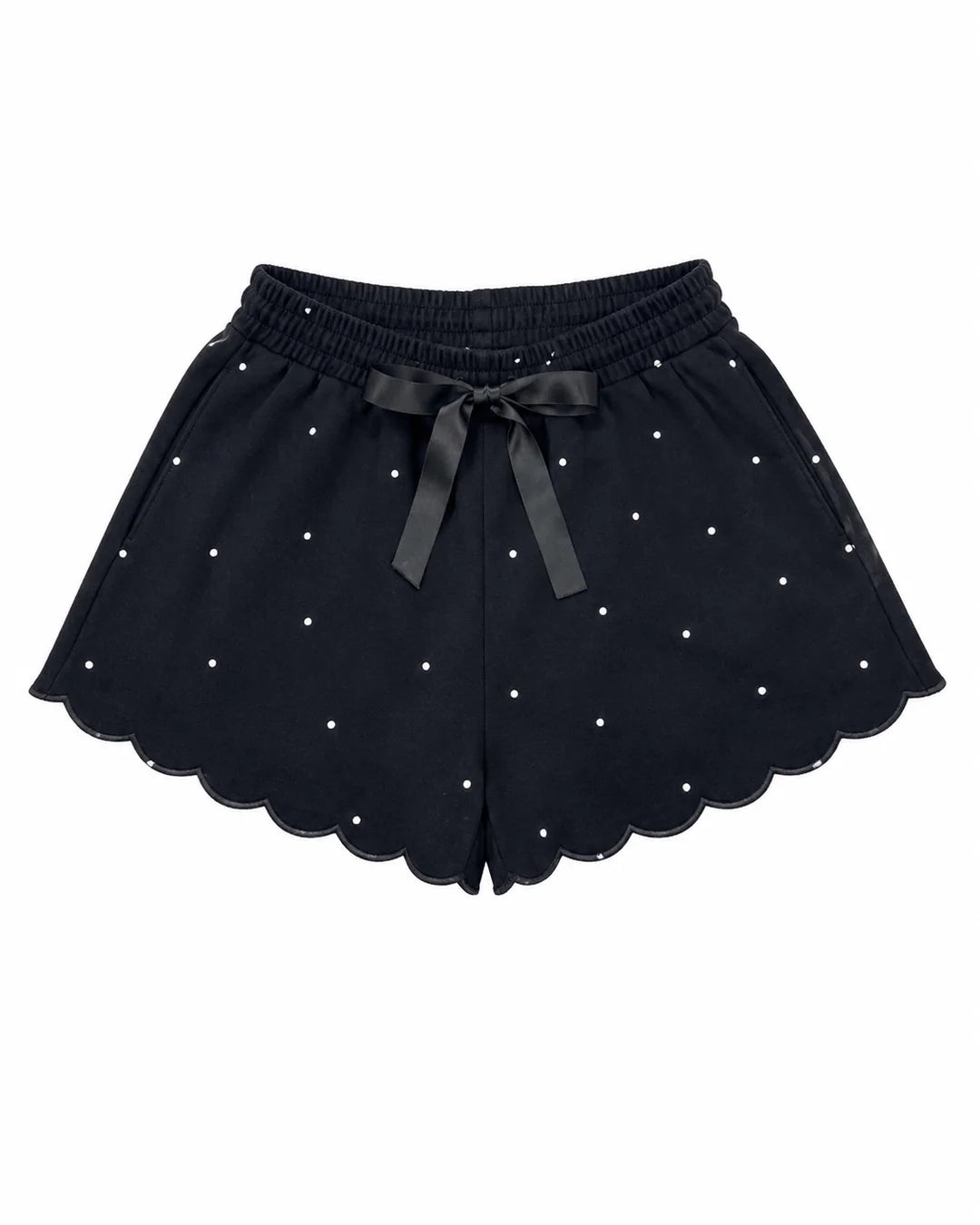 NOEMIE - PRINTED RELAXED LOUNGE SHORTS IN BLACK DOT