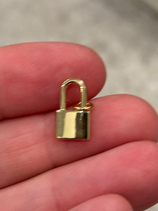 18K Real Gold Plated Lock 3D