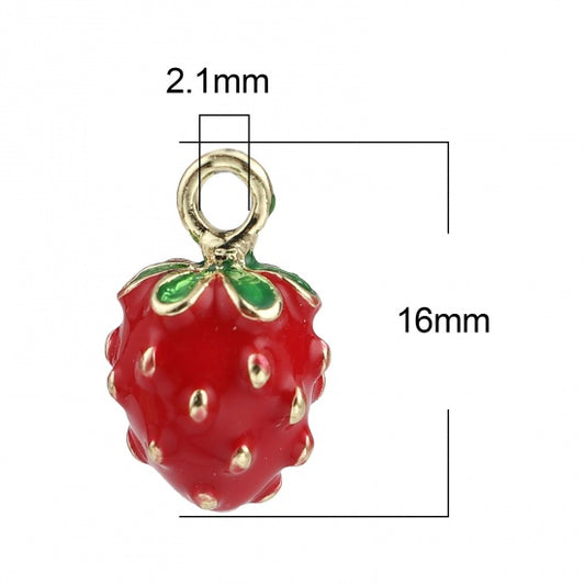 Strawberry Fruit Gold Plated